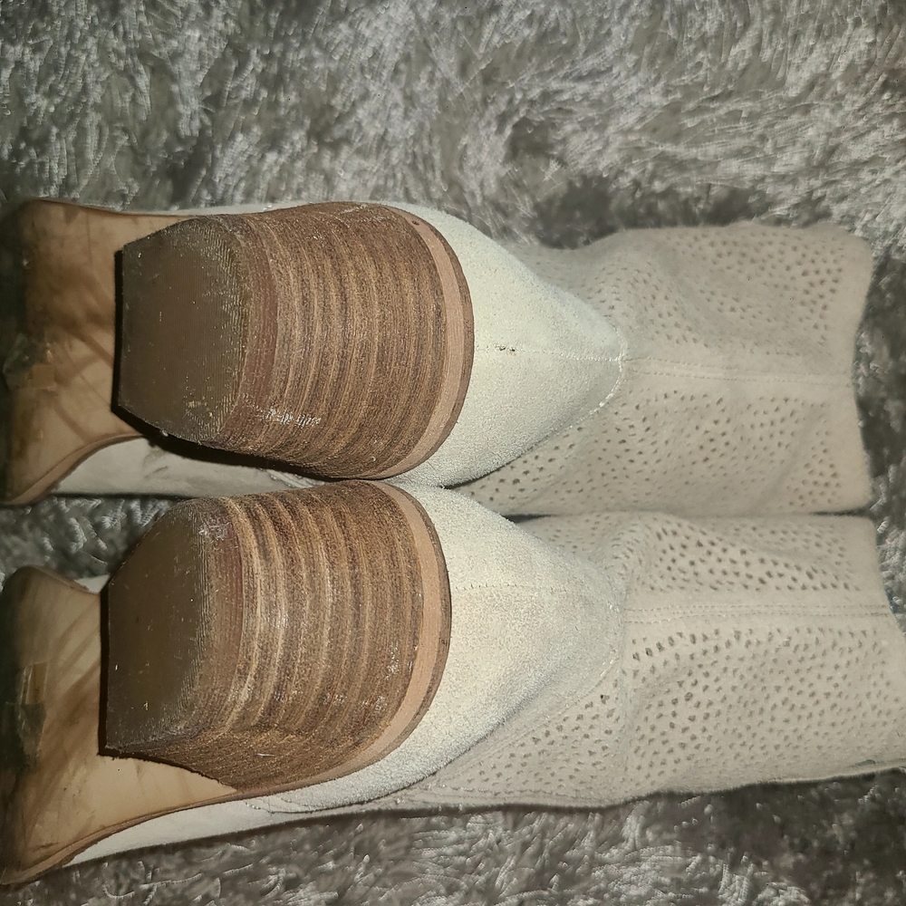 BCBG Beige Western Ankle Boots - Picture 9 of 9